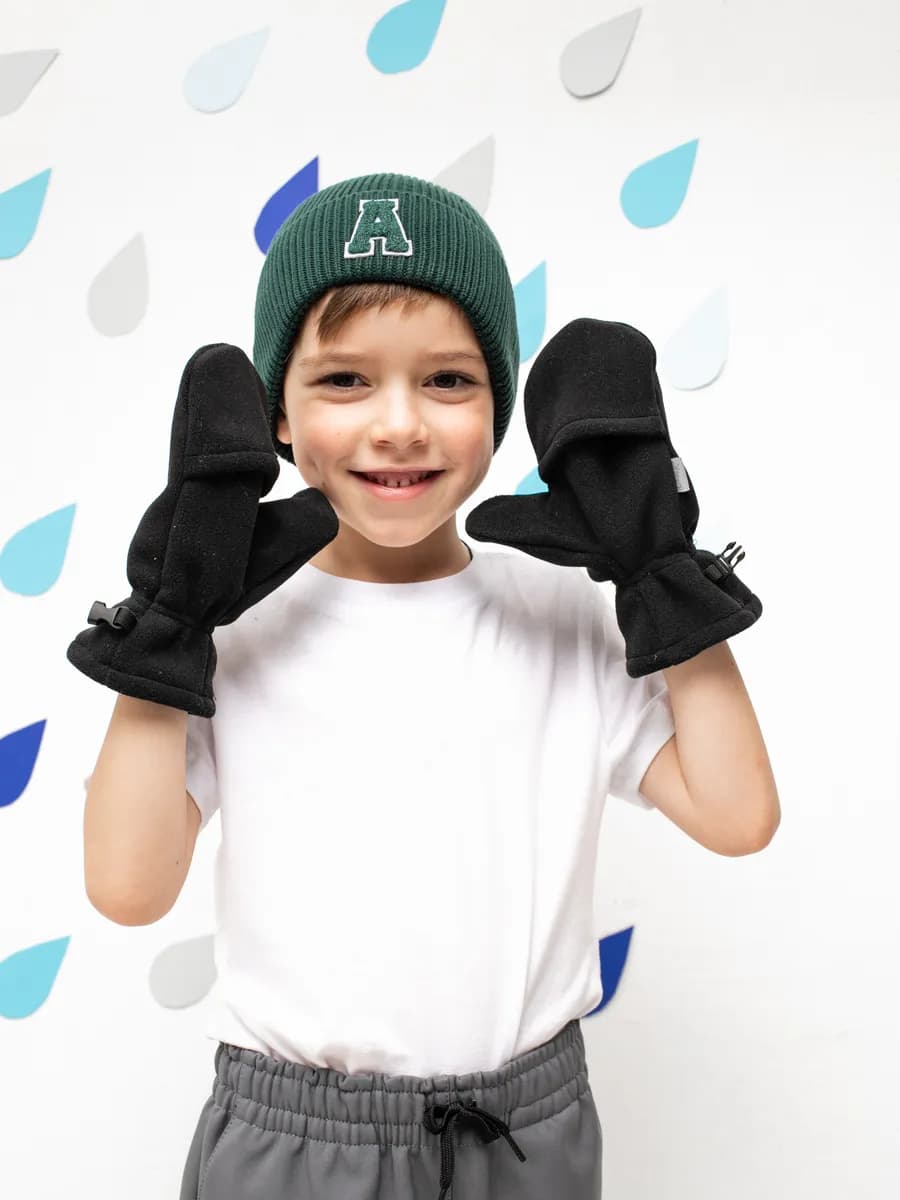 Варежки флисовые митенки