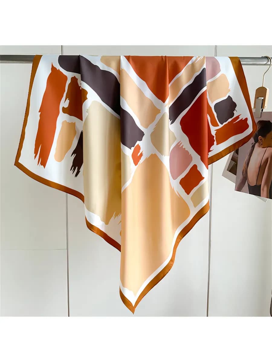 Женский платок из искусственного шелка, стильный аксессуар