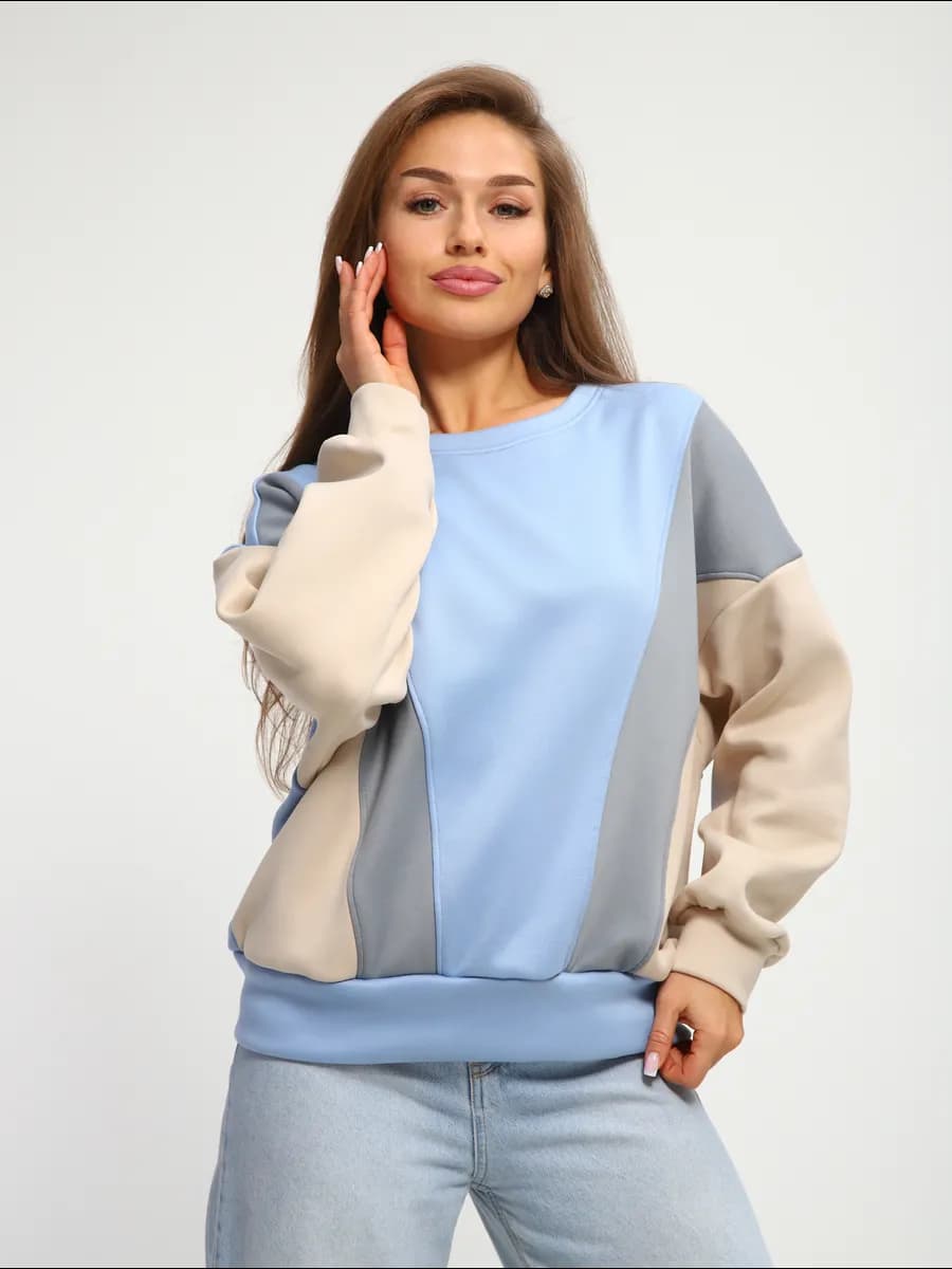 Свитшот оверсайз с начесом