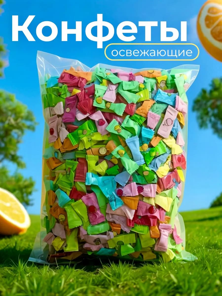 Китайские конфеты без сахара леденцы освежающие 500гр