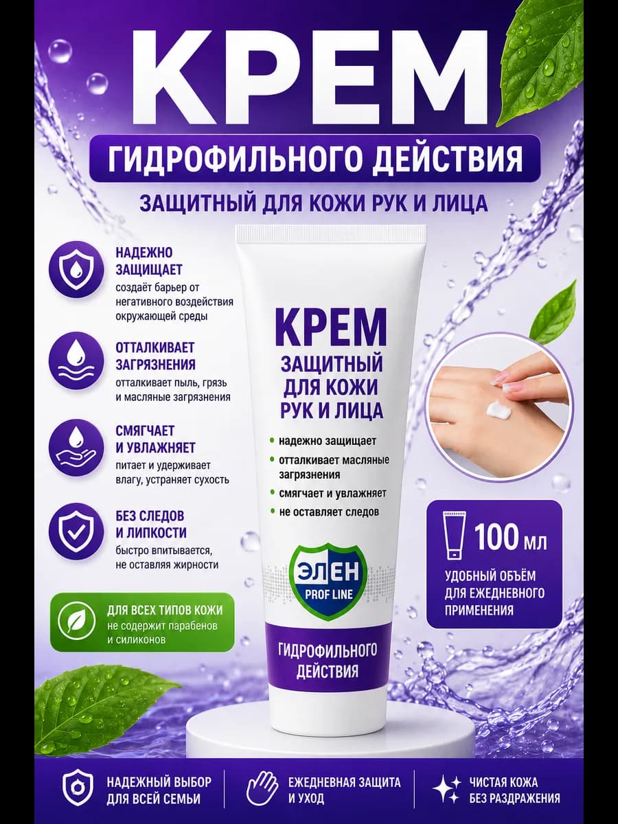 Гидрофильный крем для кожи
