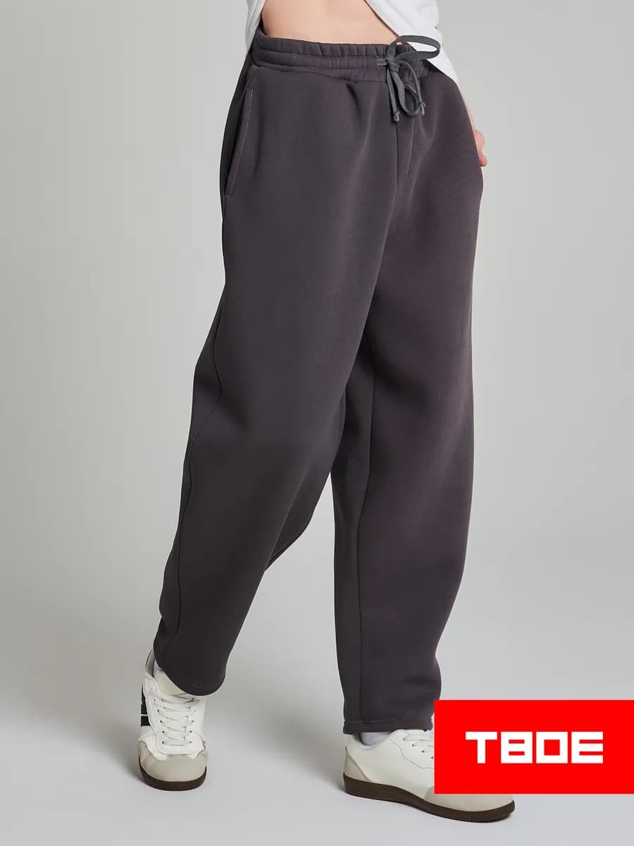 Утепленные брюки зауженные с начесом