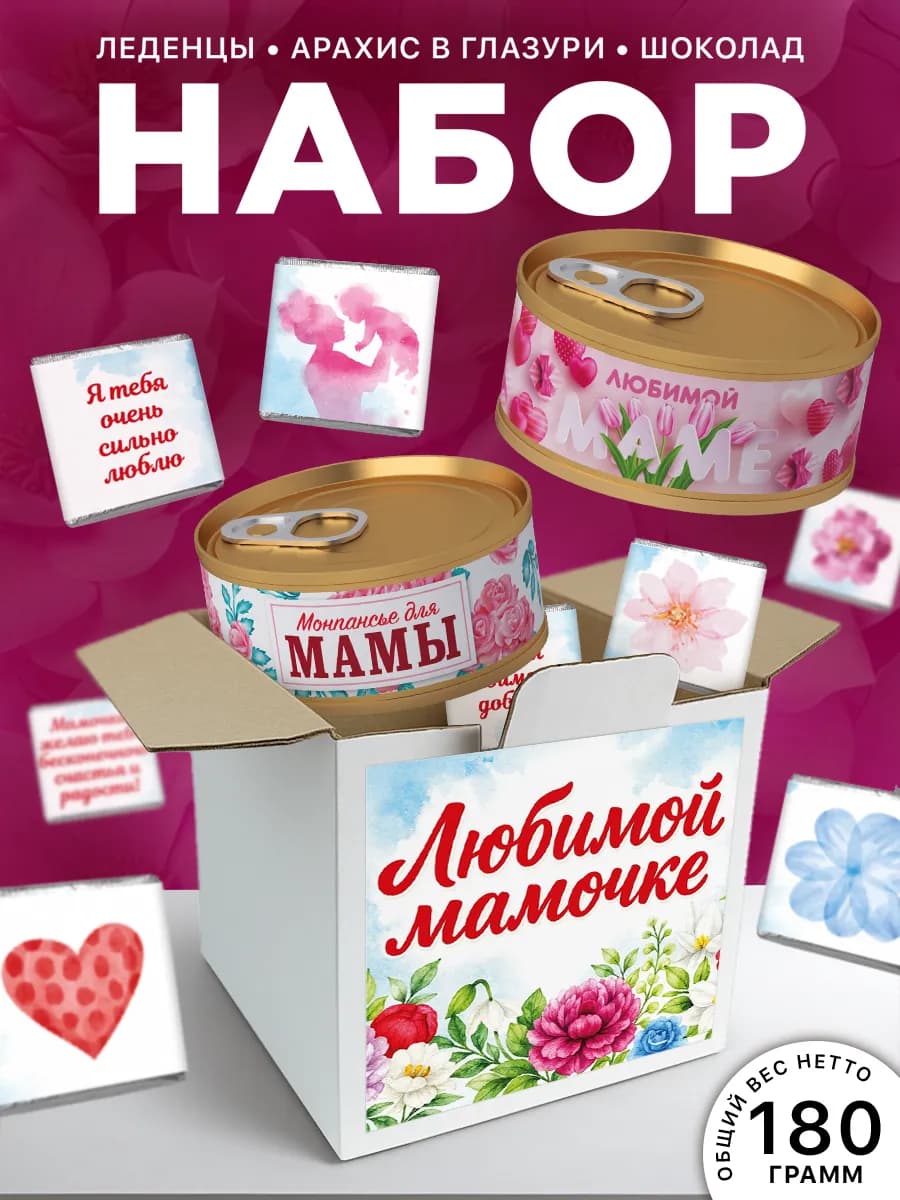Подарочный набор сладостей для мамы на 8 марта