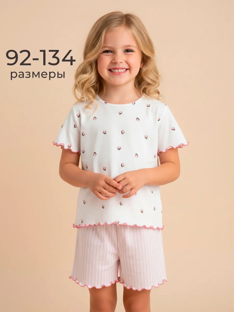 Пижама детская с шортами и футболкой