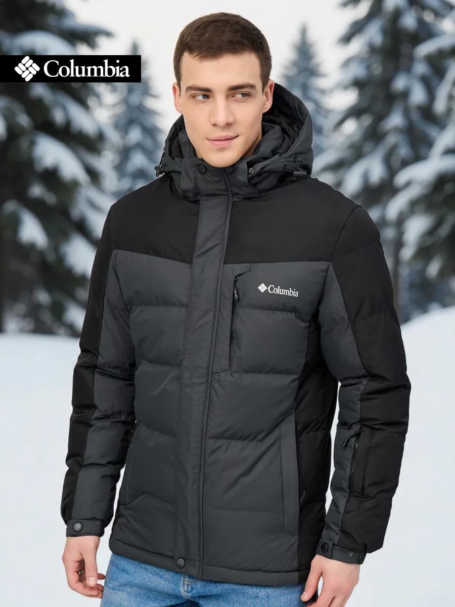 Куртка зимняя теплая со съемным капюшоном