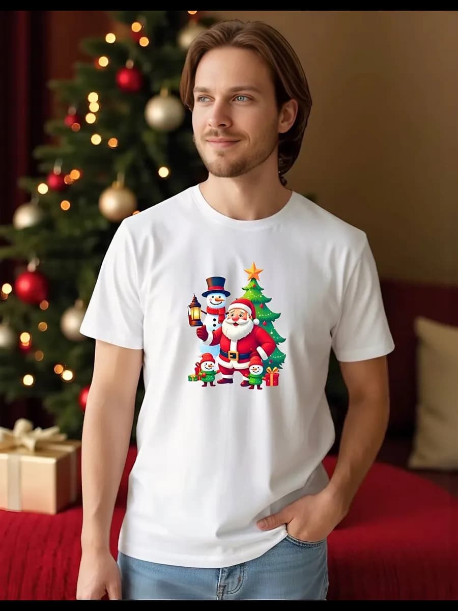 Футболка новогодняя для семейной фотосессии - фото 1