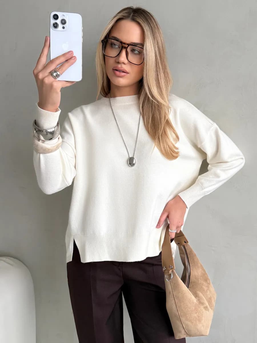 Водолазка оверсайз с воротником свободная