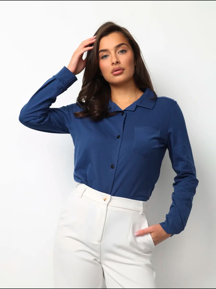 Рубашка классическая для офиса летняя