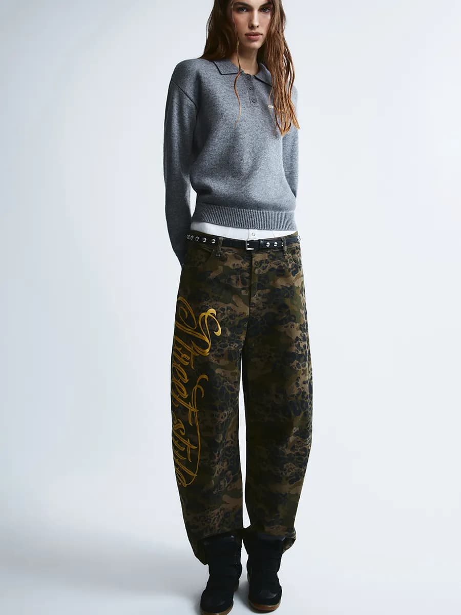 Джемпер вязаный с вышивкой - фото 1