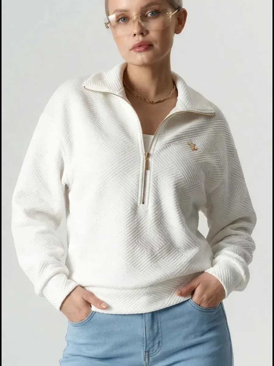 Свитшот на молнии полузамок