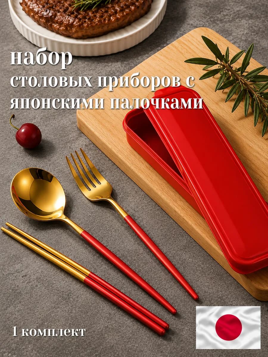 Премиум-набор приборов с китайскими палочками