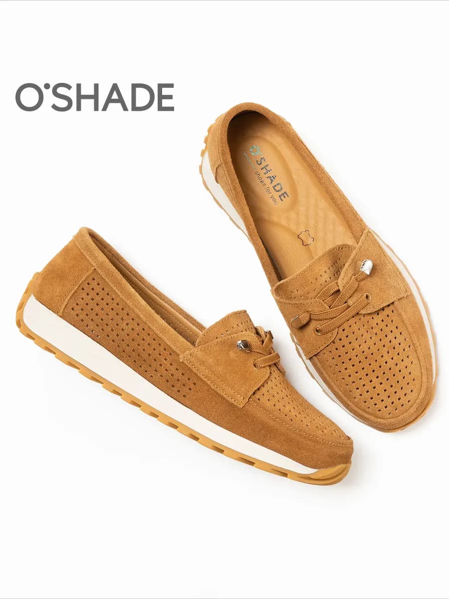 Мокасины женские летние замшевые