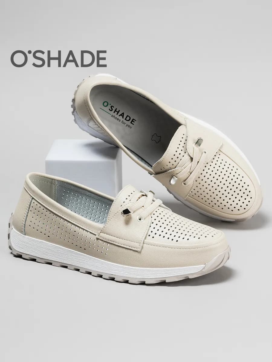 Мокасины женские летние натуральная кожа