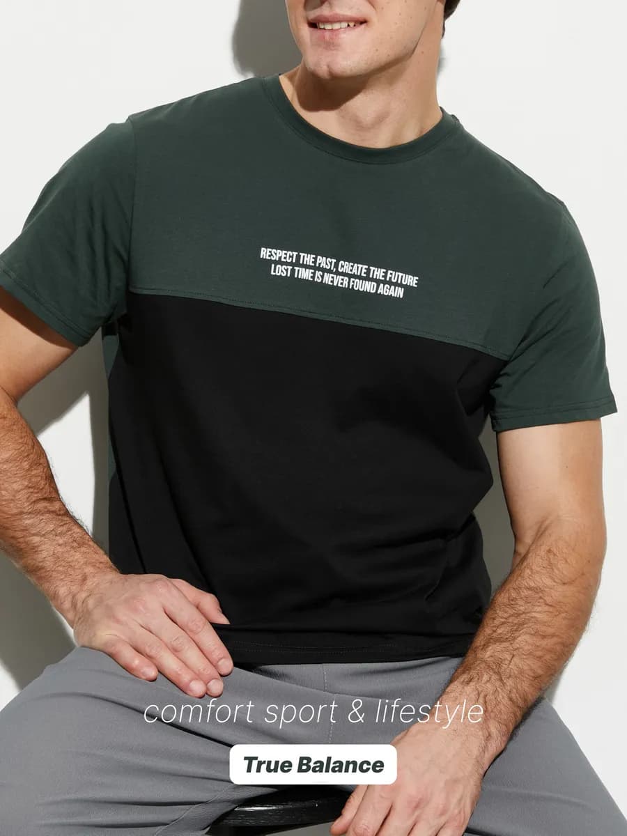 Футболка мужская с круглым вырезом 100% хлопок