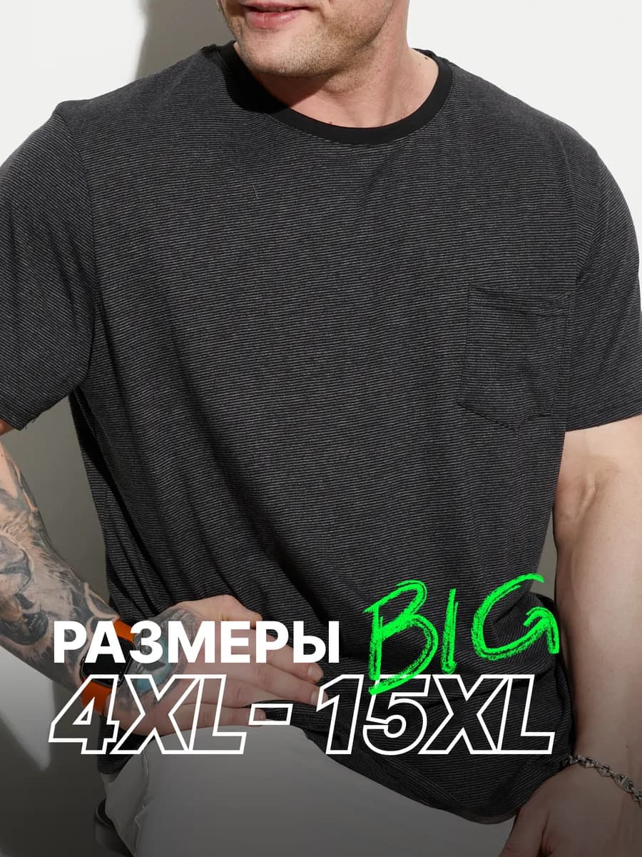 Футболка мужская хлопковая большие размеры