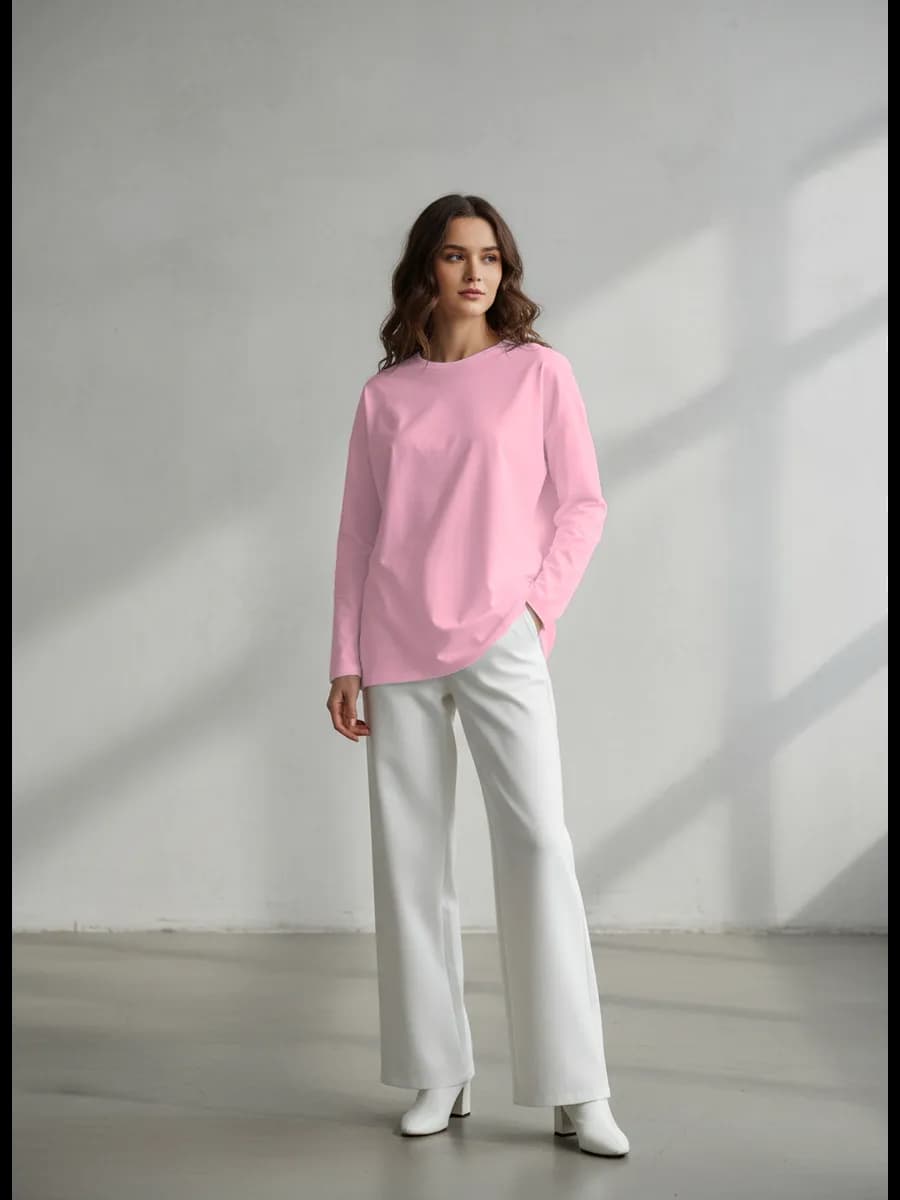 Лонгслив футболка оверсайз с длинным рукавом