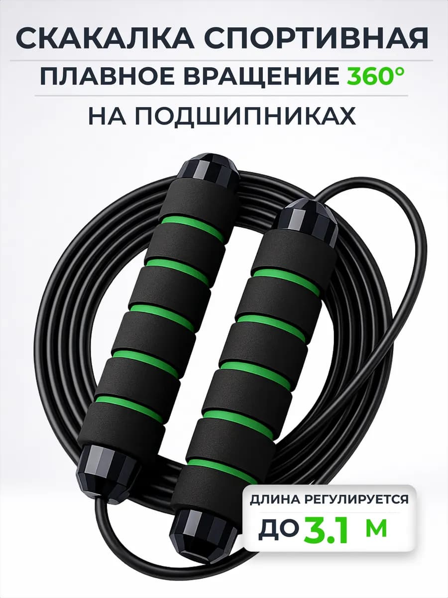 Скакалка спортивная скоростная. Прыгалки для спорта, фитнеса