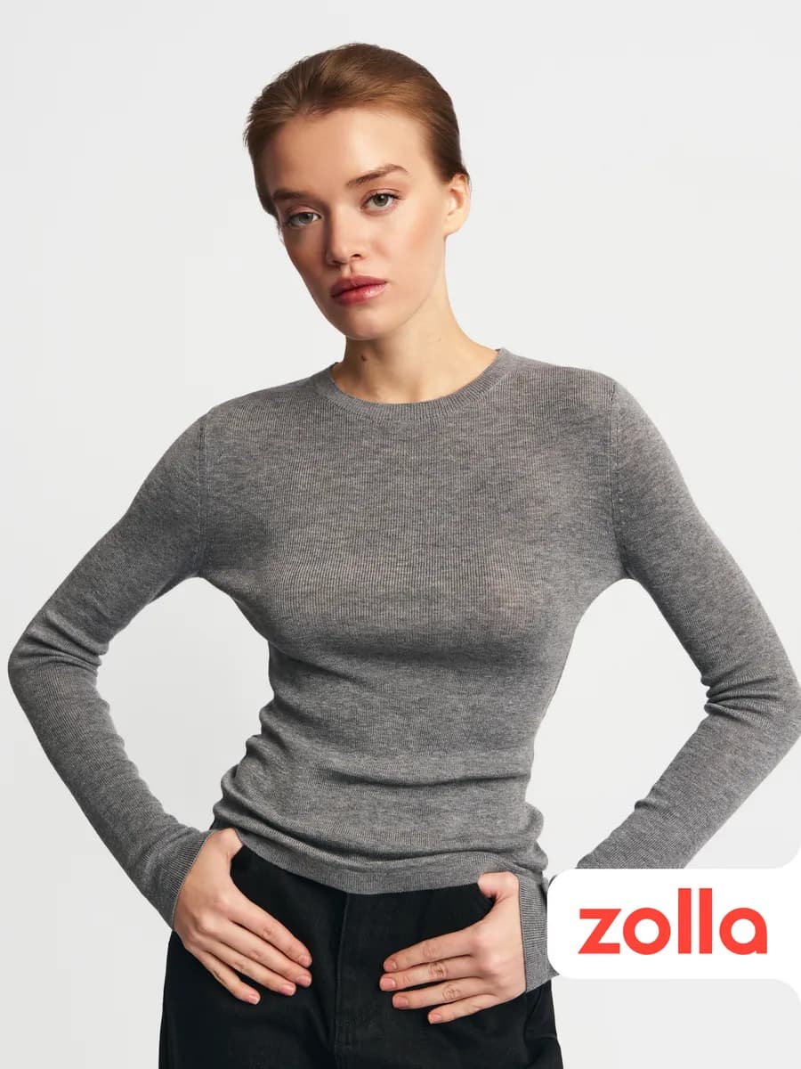 Женский вязаный лонгслив