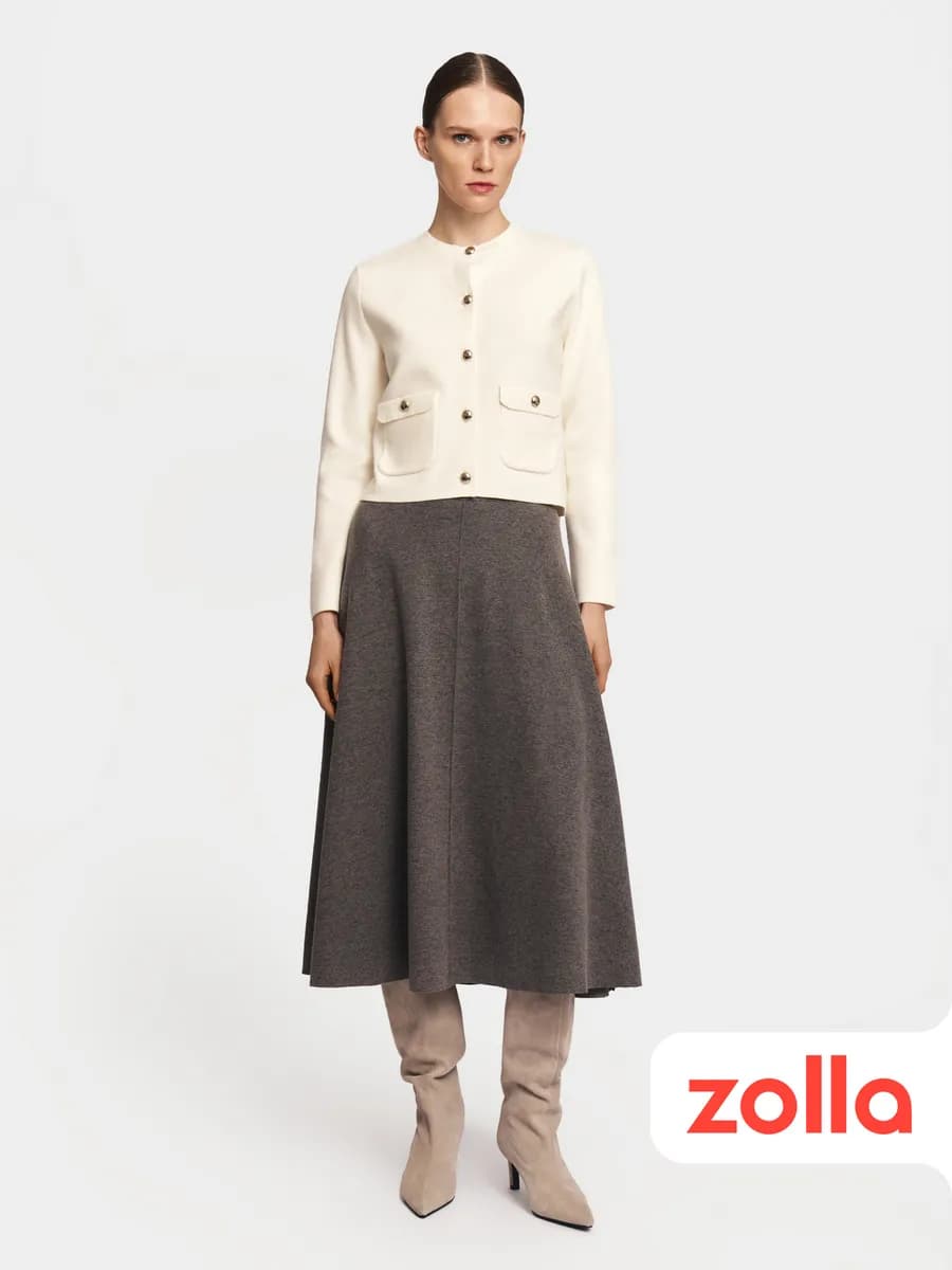 Женская трикотажная юбка миди