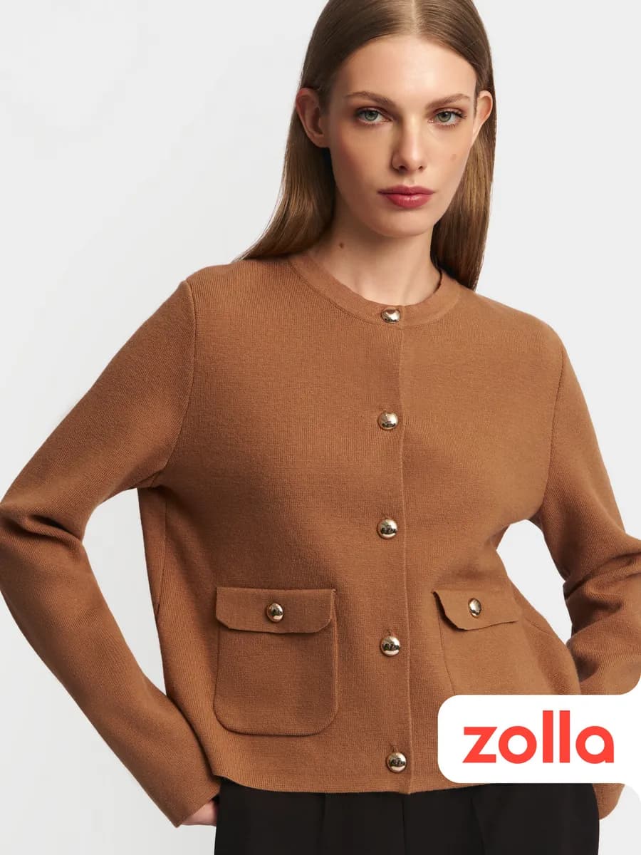 Женский короткий кардиган-жакет