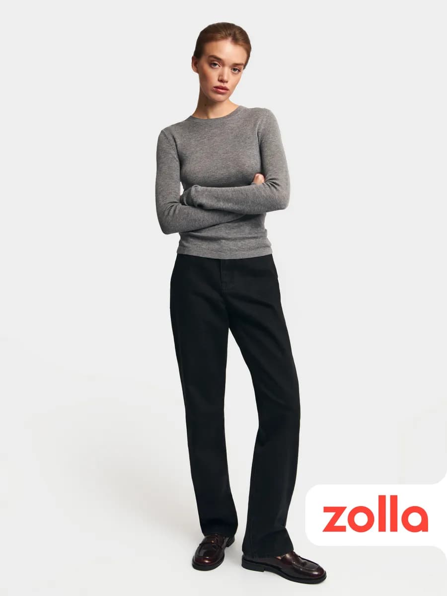 Женские прямые джинсы высокой посадки