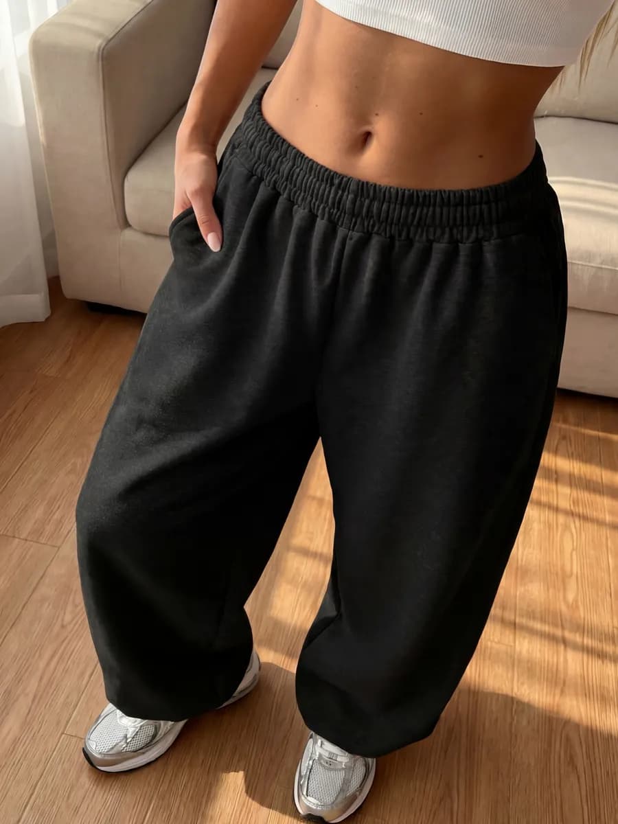 Широкие спортивные штаны джоггеры оверсайз для танцев