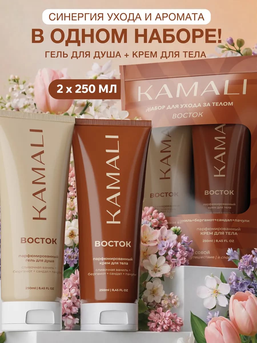 Косметический набор для ухода, бьюти-бокс крем + гель для ду…
