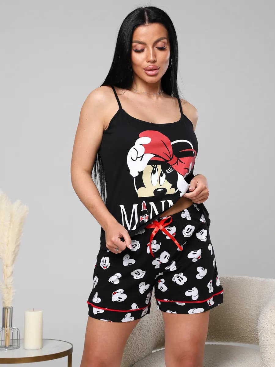 Пижама с шортами хлопок