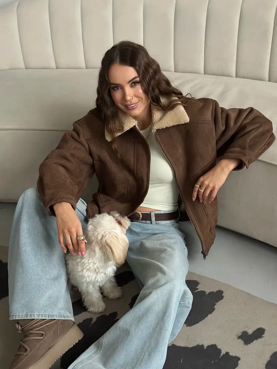 Дубленка зимняя короткая оверсайз pinterest