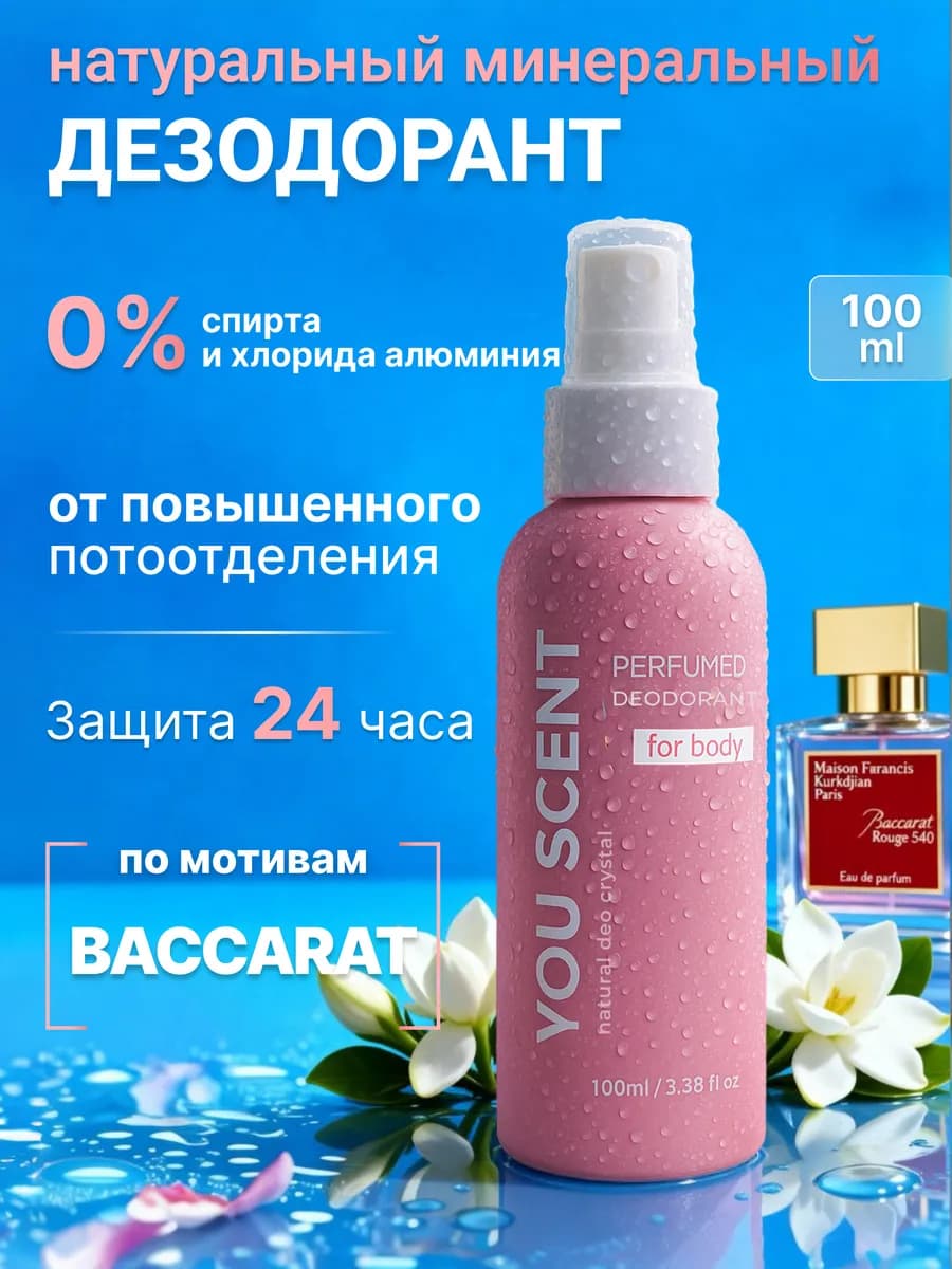 Натуральный дезодорант минеральный парфюмированный