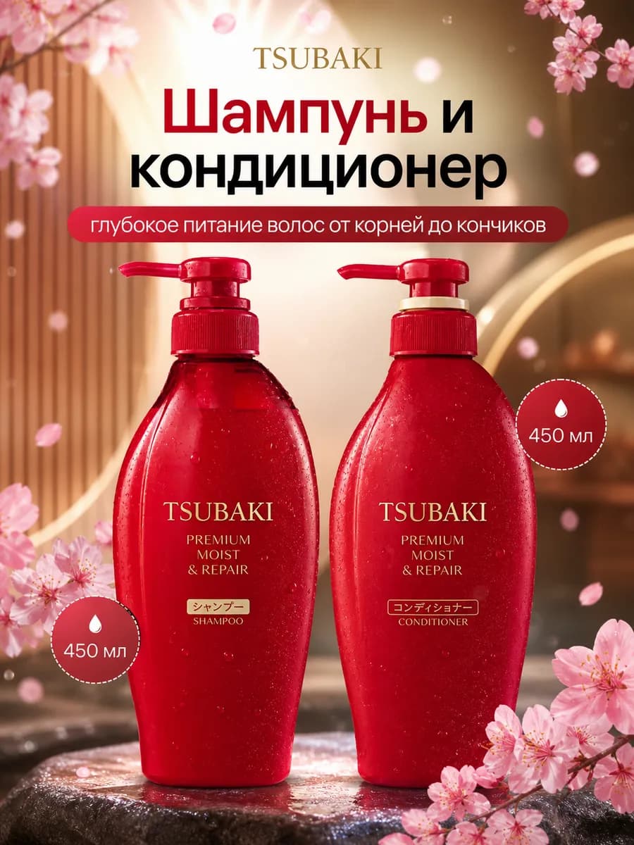Premium moist шампунь и кондиционер 450мл + 450 мл
