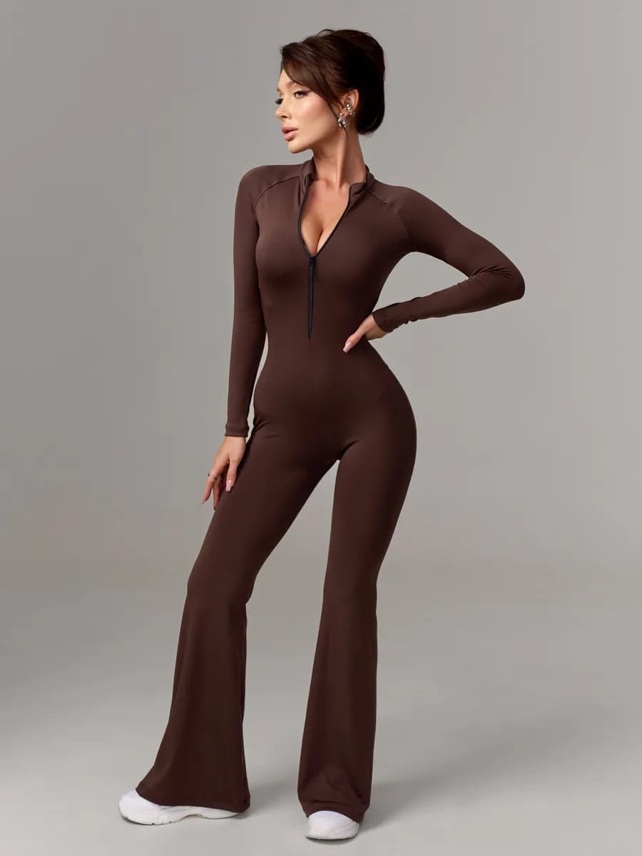 Комбинезон спортивный клеш с длинным рукавом