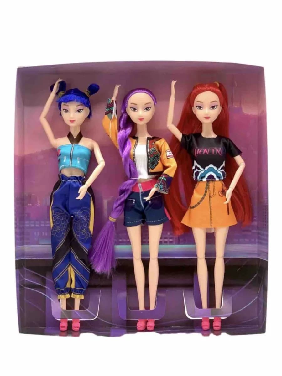 Кукла Hunters Girl охотницы на демонов 30 см комплект 3шт