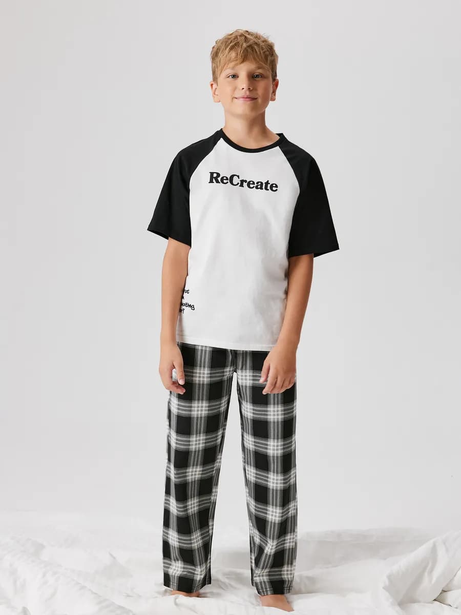 Пижама футболка и брюки для подростков
