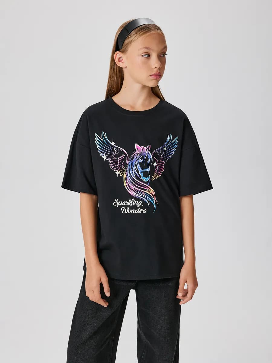 Футболка новогодняя оверсайз Символ года 2026