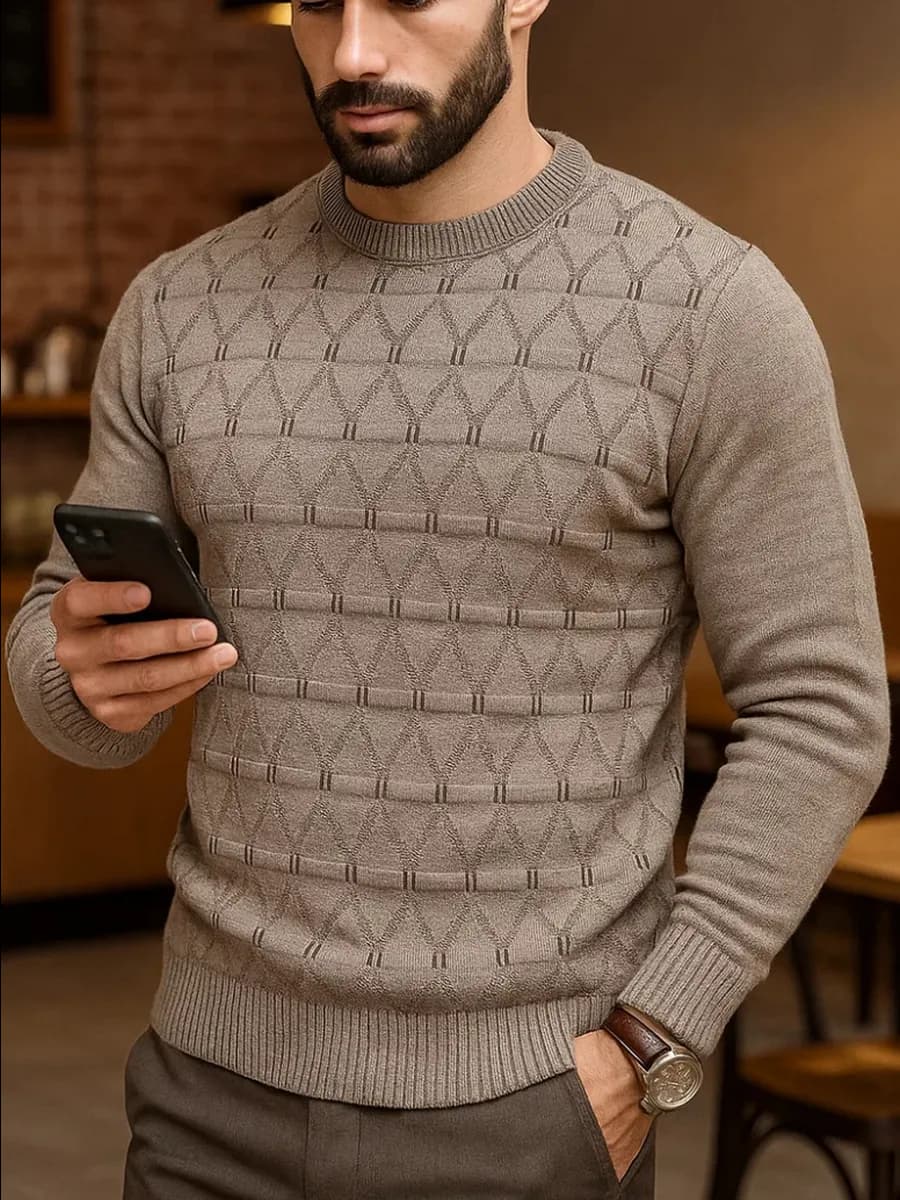 Джемпер классический однотонный больших размеров