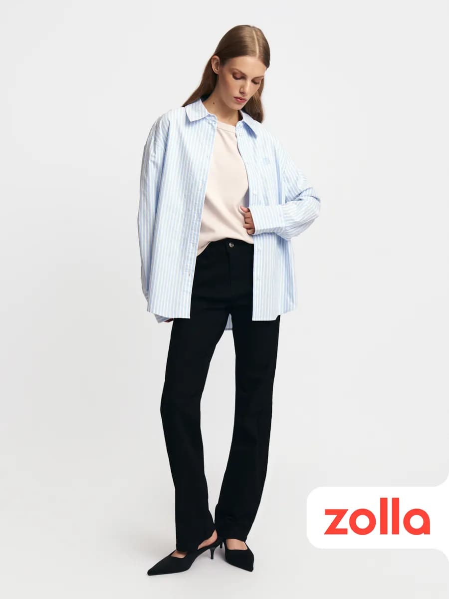 Женские прямые джинсы средней посадки