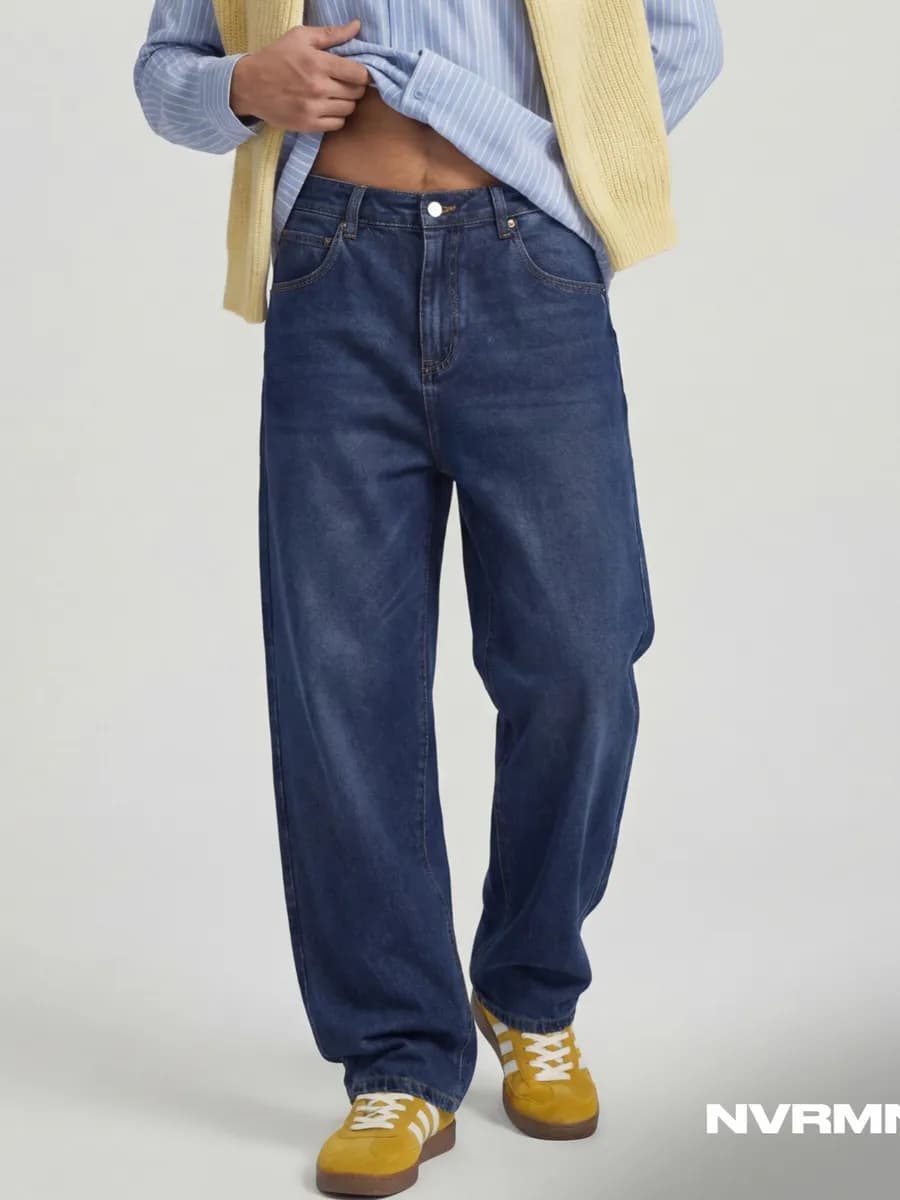 Джинсы мужские прямые широкие