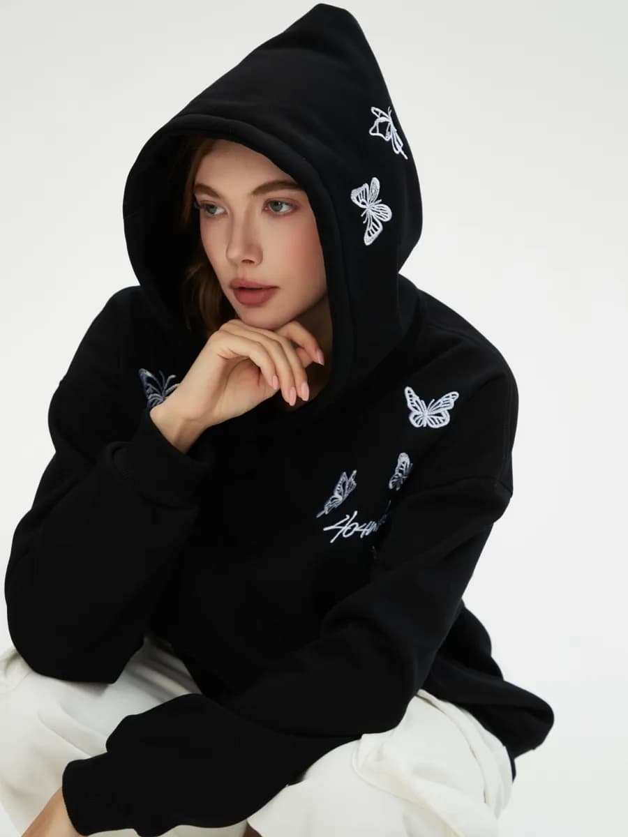 Худи оверсайз с капюшоном теплое с начесом