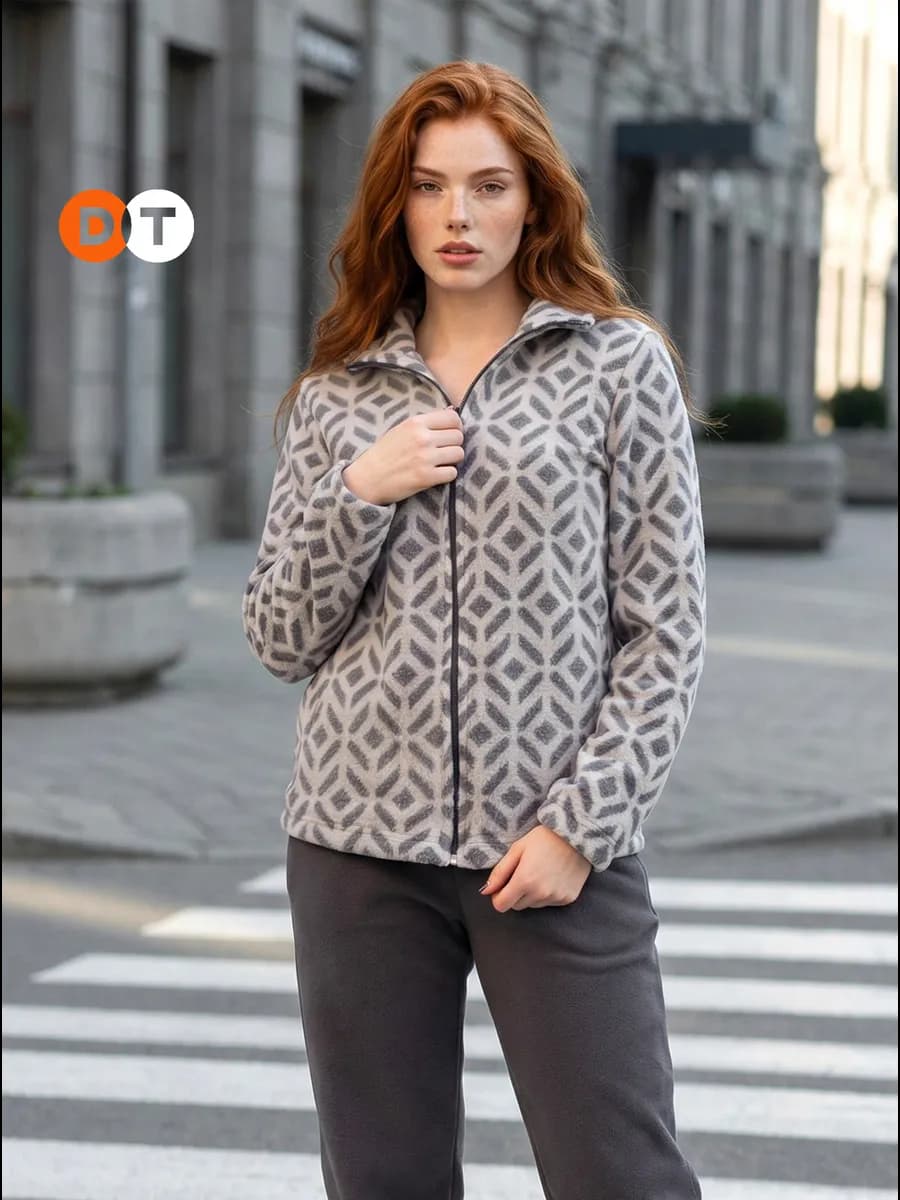 Теплый флисовый спортивный костюм