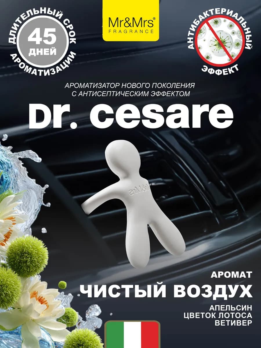 Ароматизатор в машину DR.CESARE PURE AIR Чистый воздух