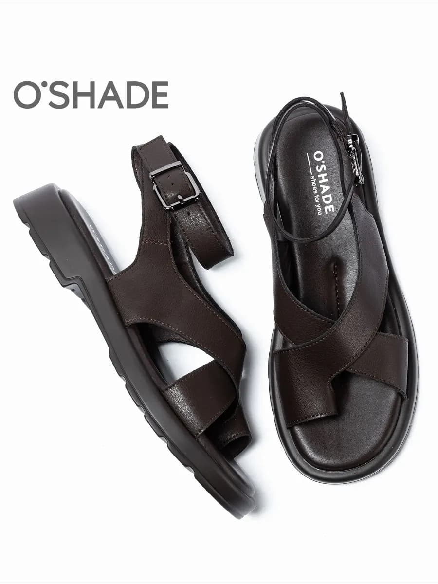 Босоножки коричневые женские - фото 1