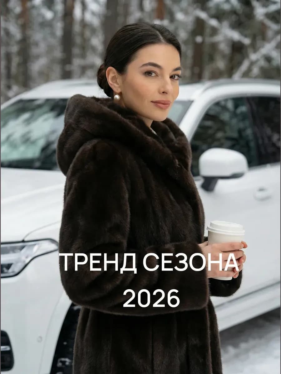 Эко шуба искусственная длинная с капюшоном