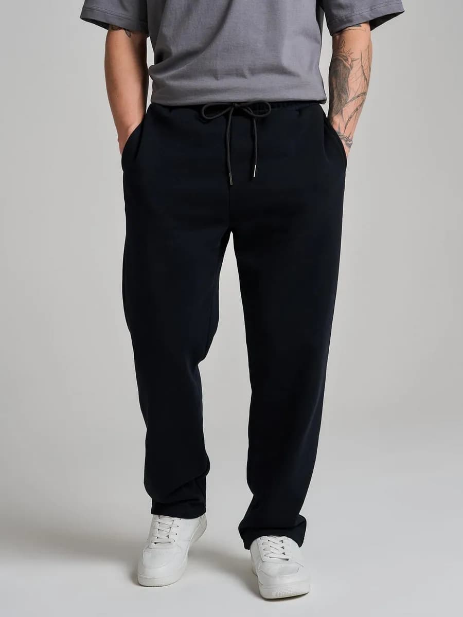 Теплые брюки прямые с начесом