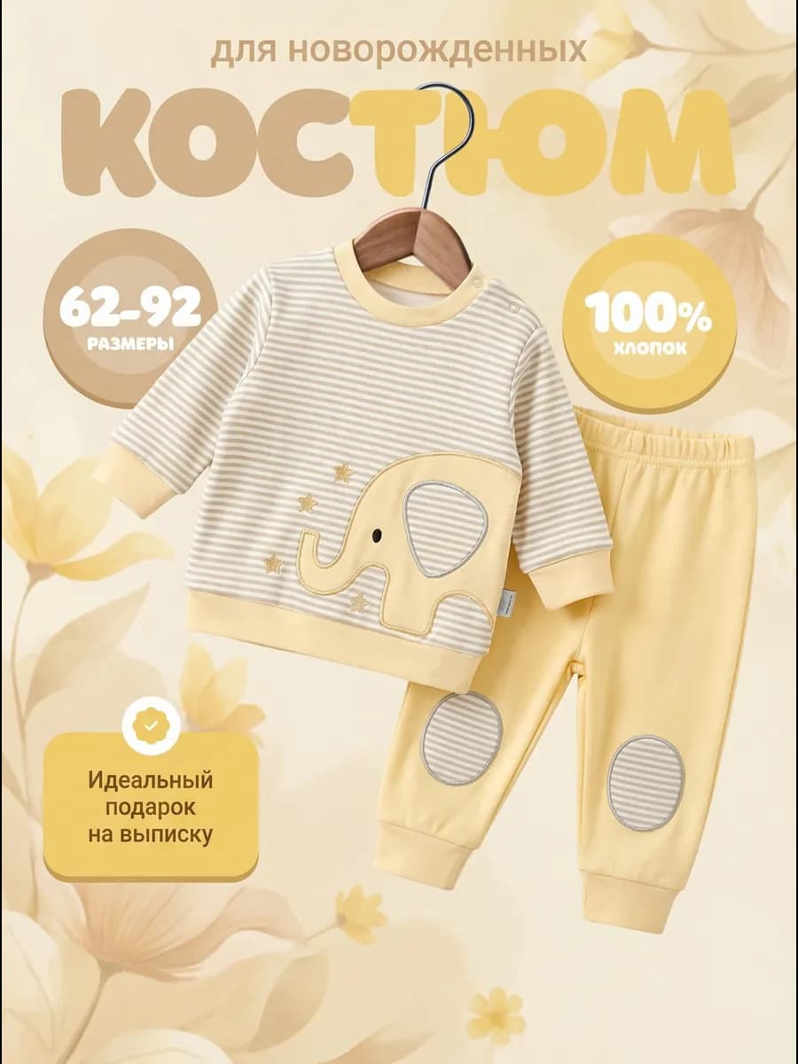 Комплект для новорожденных на выписку 3в1