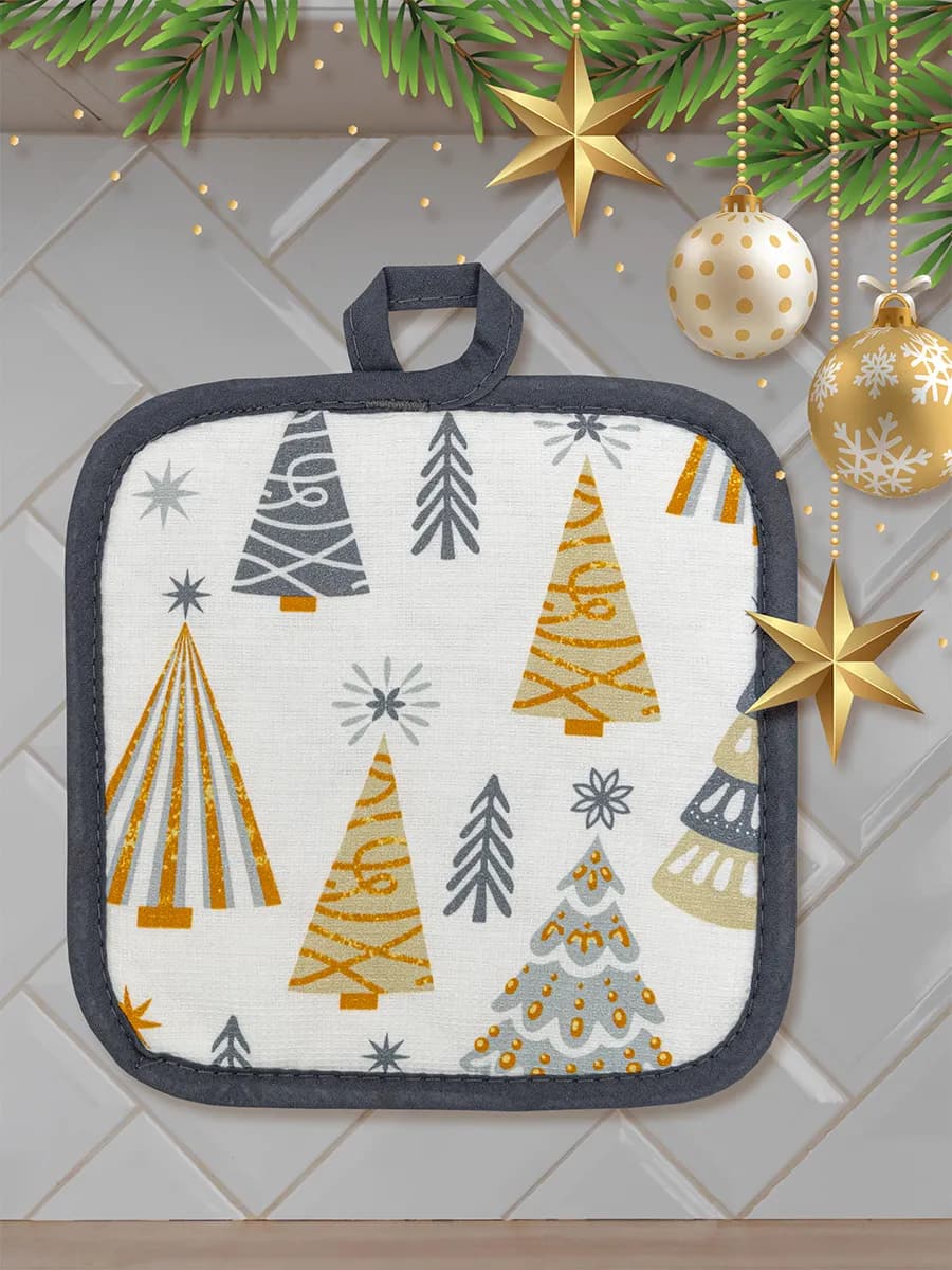 Прихватка 17х17 для кухни для горячего новогодняя