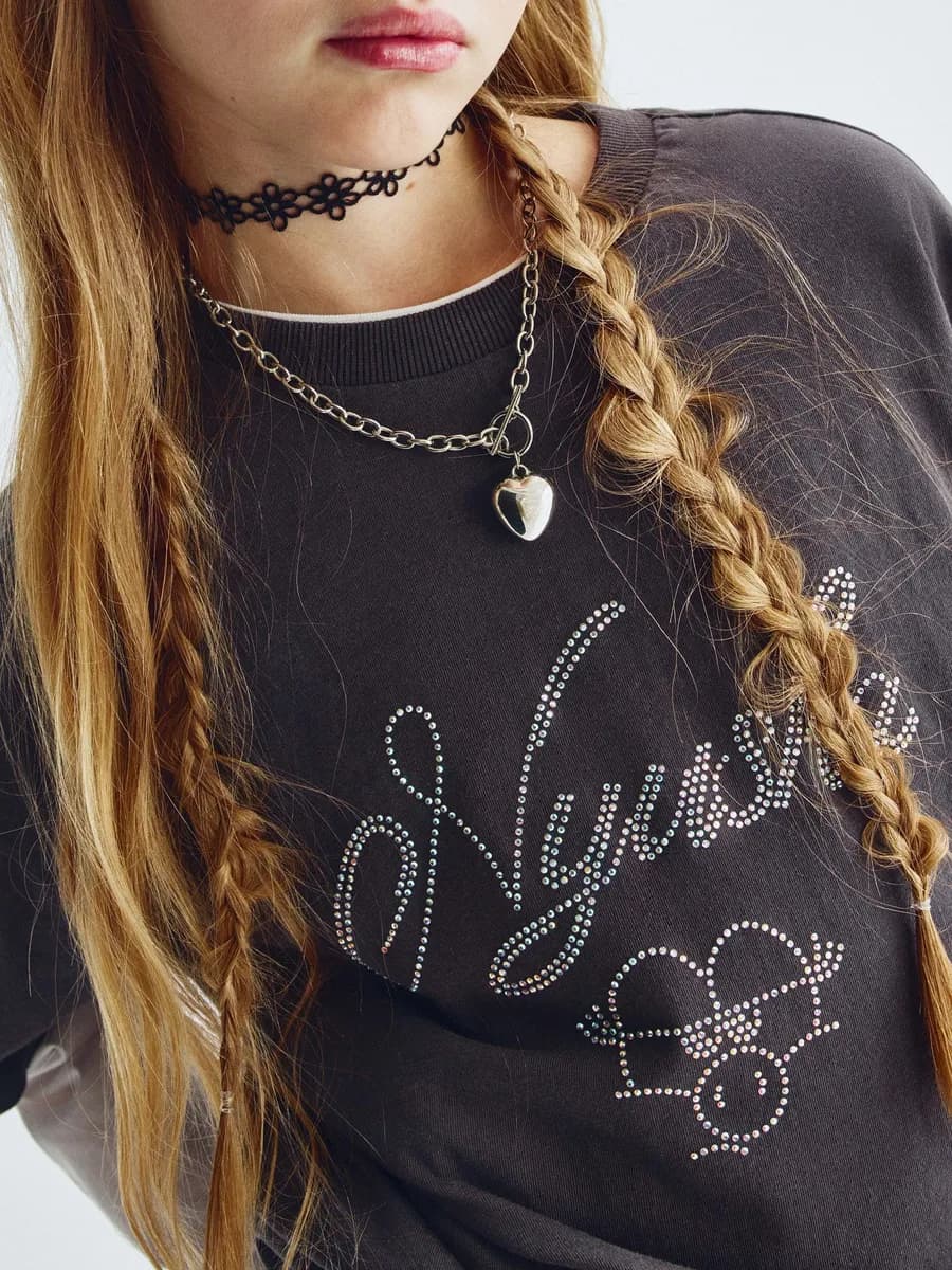 Футболка хлопковая оверсайз со стразами x Смешарики