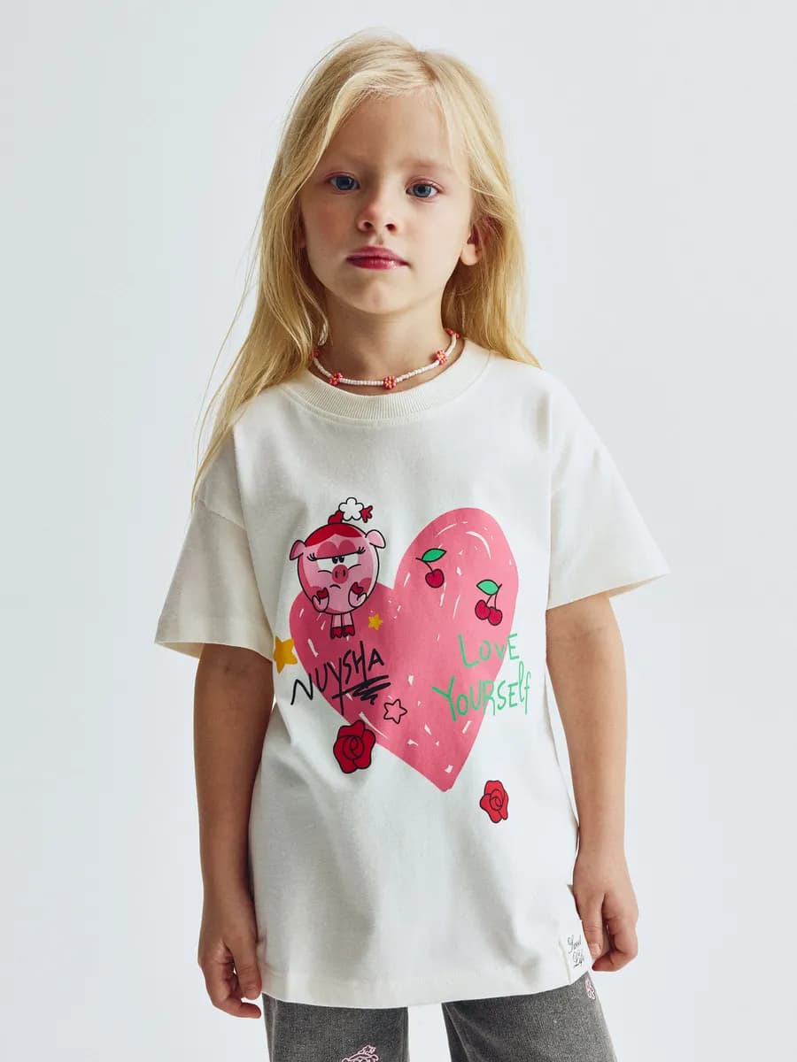 Футболка хлопковая оверсайз с принтом x Смешарики