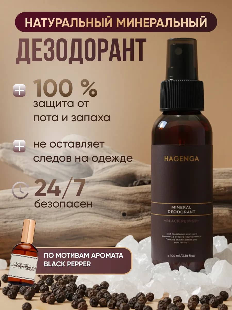 Натуральный минеральный дезодорант спрей