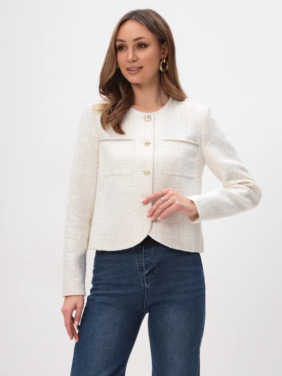 Пиджак твидовый Шанель жакет праздничный